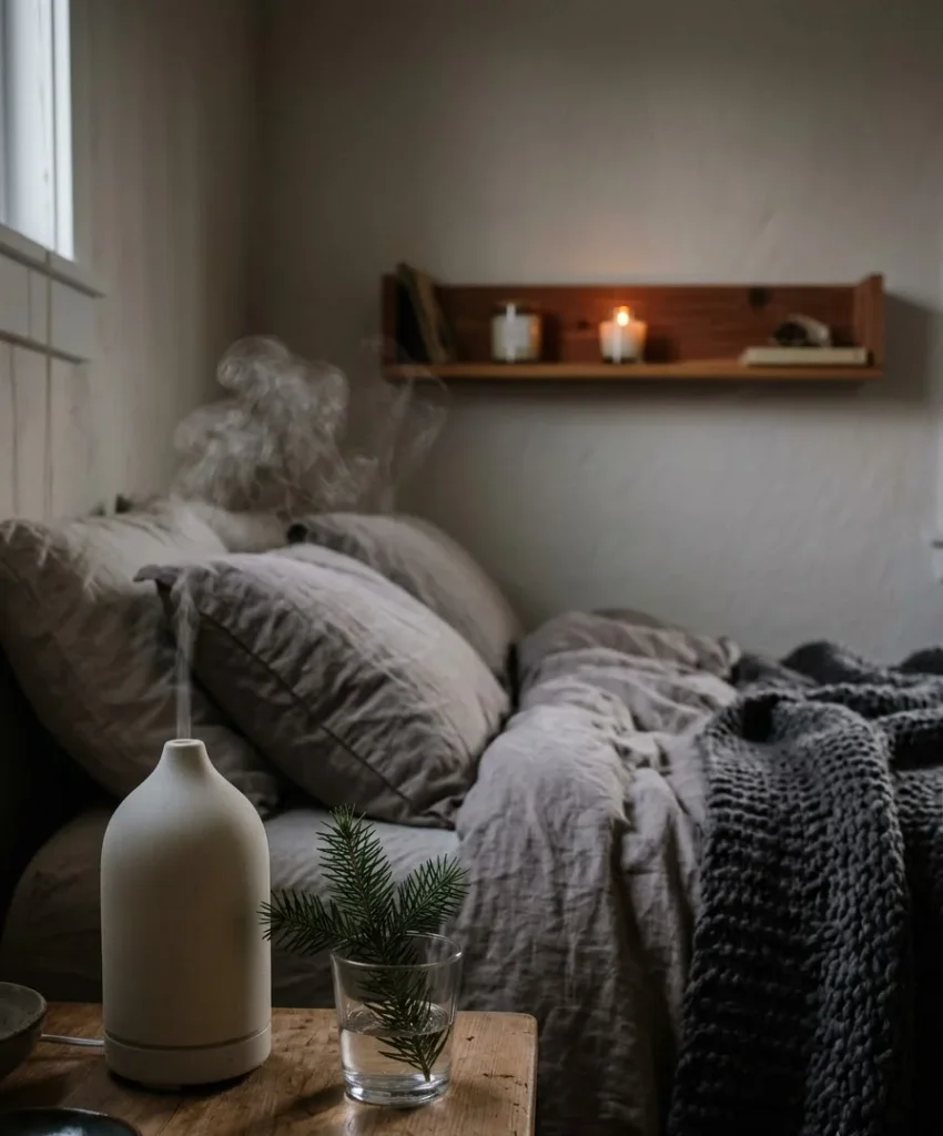 room spray or diffuser with a winter blend