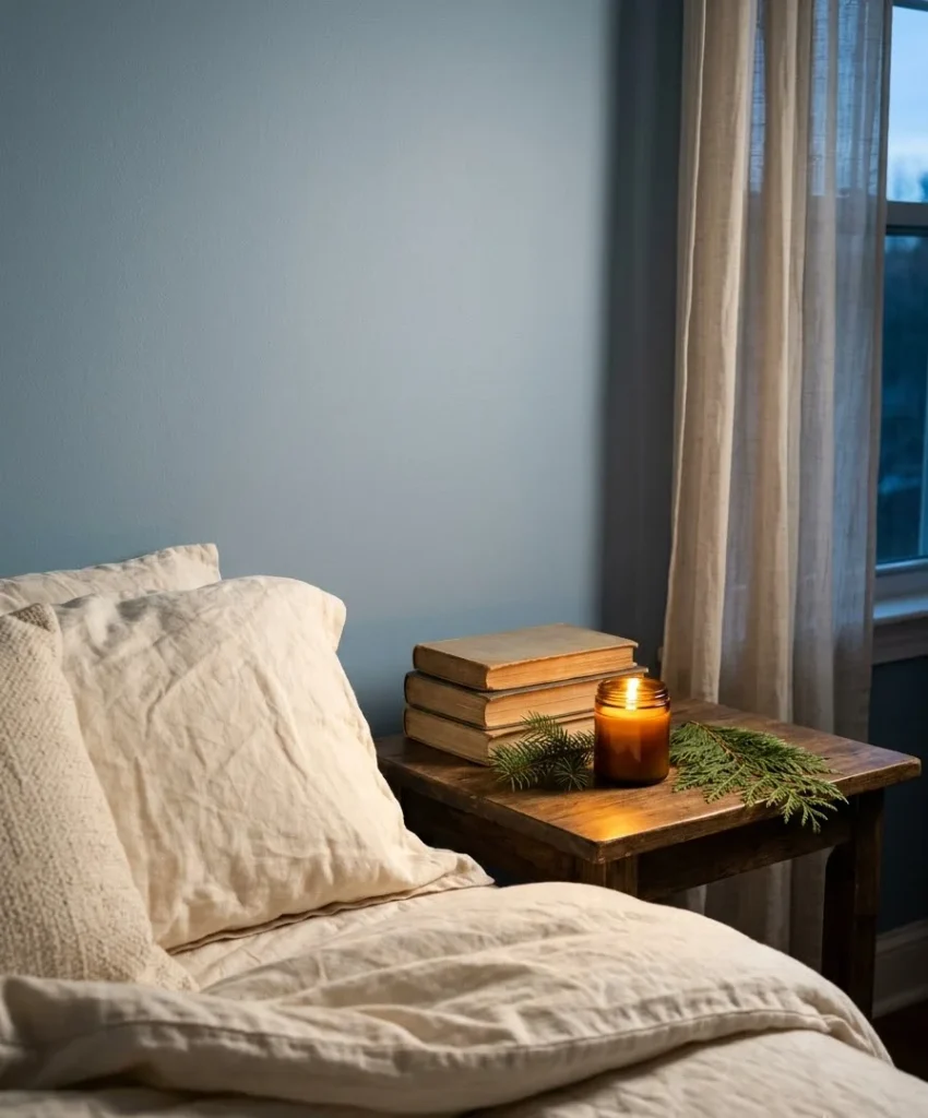 scented candle in a winter fragrance
