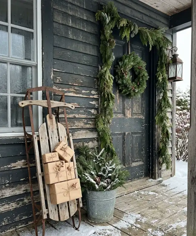 sled by the front door